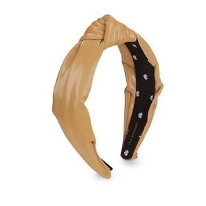 Lele Sadoughi Taupe Leather Headband